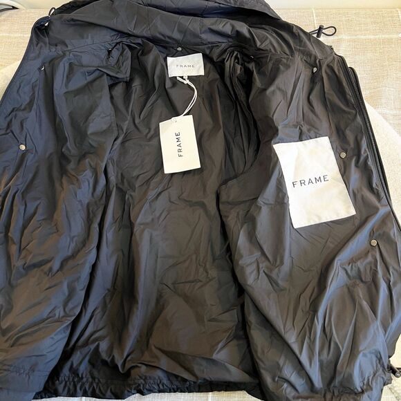 Frame Sherpa & Tech Taffeta Anorak Coat Jacket Black & White Women’s XL NWT - Picture 10 of 16